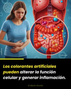 Los colorantes artificiales  pueden alterar la función celular y generar inflamación 