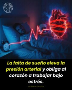 La falta de sueño eleva la presión arterial y obliga al corazón a trabajar bajo estrés 