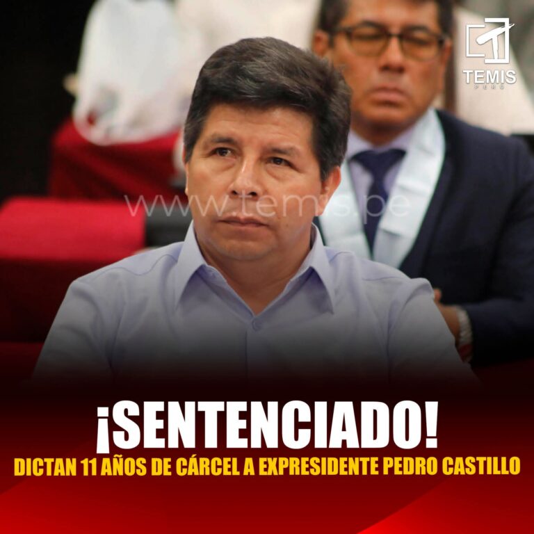 Dictan 11 años de cárcel a Pedro Catillo ex presidente del Perú